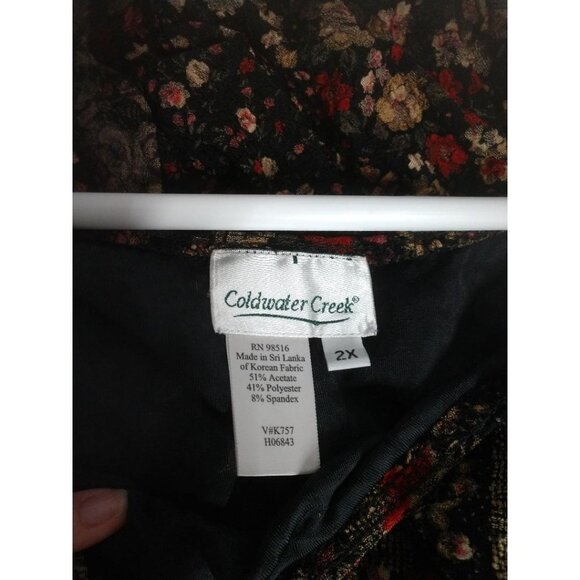 Coldwater Creek Floral Patchwork Sleeveless Maxi Dress 2X Acetate/Polyester/Span - Picture 7 of 7